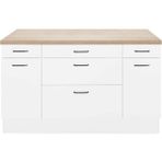 T Designo Helin Mutfak Alt Modül 120 cm Beyaz -Tezgah Dahil