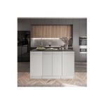 T Designo Mambo Mutfak Adası -4 Kapaklı Alt Modül- Çok Amaçlı Dolap 140 Cm Tezgah Dahil
