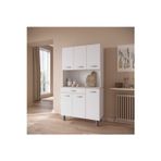 T Designo Menekşe Çok Amaçlı Dolap-Mikrodalga-Erzak-Airfryer-Mutfak-Kiler Dolabı-Kahve Köşesi-Beyaz-120Cm