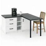 T Designo Nara Mutfak Adası -L Mutfak Adası -3 Çekmeceli 1 Kapaklı - Çok Amaçlı Dolap - Alt Modül - Kiler -130 cm