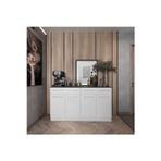 T Designo Salsa 4 Kapaklı-2 Çekmeceli Mutfak Alt Modül -200 Cm - Çok Amaçlı Dolap -Beyaz-Tezgah Dahil