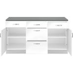 T Designo Tdesigno Alen Mutfak Çekmeceli Alt Modül 180 cm Beyaz Tezgah Dahil