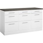 T Designo Tdesigno Anita Mutfak Çekmeceli Alt Modül 180 cm Beyaz Tezgah Dahil TD-ARI-011 Geniş Depolama Alanı ile MDF & Suntalam