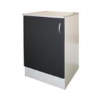 T Designo Tdesigno Asia Mutfak Alt Modül 60 cm Antrasit Tezgah Dahil - Beyaz - Antrasit