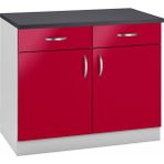 T Designo Tdesigno Boran Mutfak Çekmeceli Alt Modül 120 cm Kırmızı