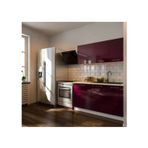 T Designo Tdesigno Eylül Hazır Mutfak Dolabı 140 Cm - Parlak Mürdüm - Tezgah Dahil