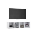 T Designo Tdesıgno Ezgi Televizyon Sehpası - Ünitesi -Kitaplık-Beyaz 144 cm 4 Raflı