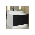 T Designo Victor Mutfak Adası Alt Modül 120 cm- Tezgah Dahil-Çok Amaçlı Dolap-Alt Modül-2 Kapaklı 3 Çekmeceli
