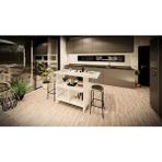 T Designo Zula Mutfak Adası Alt Modül 120 cm Beyaz MDF & Suntalam Modern Tasarım Fonksiyonel