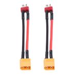 T fiş Erkek to Dişi Kablo, 2pcs/set 4 Tipe T to T fiş Adaptör kabloları, Silikon Ceket, Erkek Ila Dişi Konektörler, 14awg 10cm, (T-Plug Erkek Erkek)