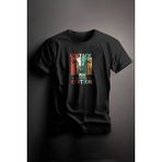 T-Gop Unisex Baskılı Siyah Tişört Vintage L - 001-Siyah