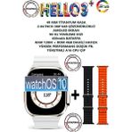 T-Max Hello Watch 3+ Plus Watch 9 Ultra 2 (Son Seri Yeni Üretim 3 Kordonlu) - Bej