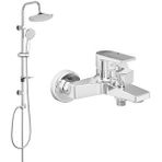 T MAY Eca Dalia Banyo Bataryası T-may Banyo Lidya Tepe Duş Takımı Seti Gümüş