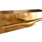 T-may Mat Altın Renkli Gold Etajerli İkili Tuvalet Kağıtlığı