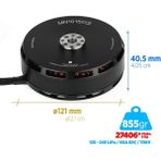 T-Motor MN1015 70KV Brushless Fırçasız Brushless Fırçasız Uav Motor Multikopter Multi-Rotor Quadcopter Hexacopter Drone Motoru - Siyah