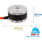 T-Motor MN505-S 320KV Brushless Fırçasız Brushless Fırçasız Uav Motor Multikopter Multi-Rotor Quadcopter Hexacopter Drone Motoru - Siyah