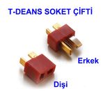 T Plug Deans Konnektör Dişi Erkek Çift Lipo Pil Batarya Konnektör