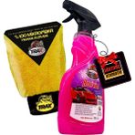T-Rax %100 Mikrofiber Kaliteli Yıkama Eldiveni ve Araba Oto Cilası Parlaklığı Hızlı Cila Sprey 500 ml
