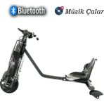 T-Scooter Drift Car Elektrikli Kaykay Hoverboard - Siyah-Beyaz