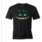 T-Shirt Alice In Wonderland - Cat Siyah Erkek Tshirt - M