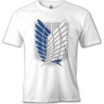 T-Shirt Attack On Titan - Logo Beyaz Erkek Tshirt - M