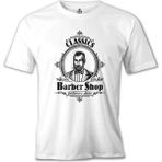T-Shirt Barber Shop Beyaz Erkek Tshirt