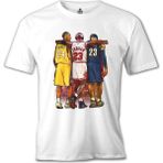 T-Shirt Basketball - Jordan & James & Bryant Beyaz Erkek Tshirt - XL