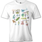 T-Shirt Biyoloji - Dna Beyaz Erkek Tshirt - 2XL