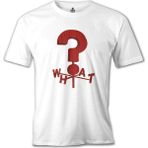 T-Shirt Esrarengiz Kasaba - What? Beyaz Erkek Tshirt - XL