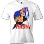 T-Shirt Fairy Tail - Natsu Beyaz Erkek Tshirt - M