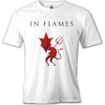 T-Shirt In Flames Beyaz Erkek Tshirt - 2XL