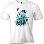 T-Shirt Kamera - Fotoğraf Beyaz Erkek Tshirt