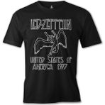 T-Shirt LED Zeppelin - 1977 Siyah Erkek Tshirt