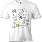 T-Shirt Matematik - Integral Beyaz Erkek Tshirt - XL