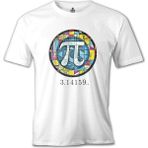 T-Shirt Matematik - Pi 15 Beyaz Erkek Tshirt