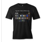T-Shirt Minecraft - Periodic Table Siyah Erkek Tshirt