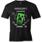 T-Shirt Minecraft Siyah Erkek Tshirt
