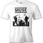 T-Shirt Muse - Band Beyaz Erkek Tshirt - XXXL