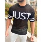 T-Shirt Nefes Alabilen Terletmez Salaş Pamuklu Fileli Tişört Oversize Tshirt Sıfır Kol Tişört - Siyah