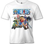 T-Shirt One Piece 2 Beyaz Erkek Tshirt - L