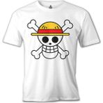T-Shirt One Piece - Logo Beyaz Erkek Tshirt - XXXL
