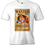 T-Shirt One Piece - Monkey D. Luffy Beyaz Erkek Tshirt - 2XL