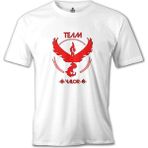 T-Shirt Pokemon Go - Team Valor Beyaz Erkek Tshirt - XXXL