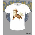T-Shirt Pokemon - Growlithe Beyaz Erkek Tshirt - 2XL
