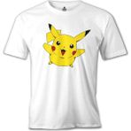 T-Shirt Pokemon - Pikachu Beyaz Erkek Tshirt - 2XL