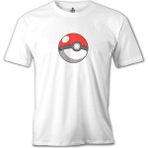 T-Shirt Pokemon - Pokeball Beyaz Erkek Tshirt - XL