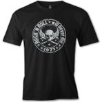 T-Shirt Rock 'n Roll Siyah Erkek Tshirt