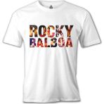 T-Shirt Rocky Balboa - Sylvester Stallone Beyaz Erkek Tshirt - XXXL
