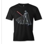 T-Shirt Star Wars - Darth Vader Lightsaber Siyah Erkek Tshirt - M