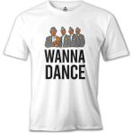 T-Shirt Stay At Home - Dance I Beyaz Erkek Tshirt - XL